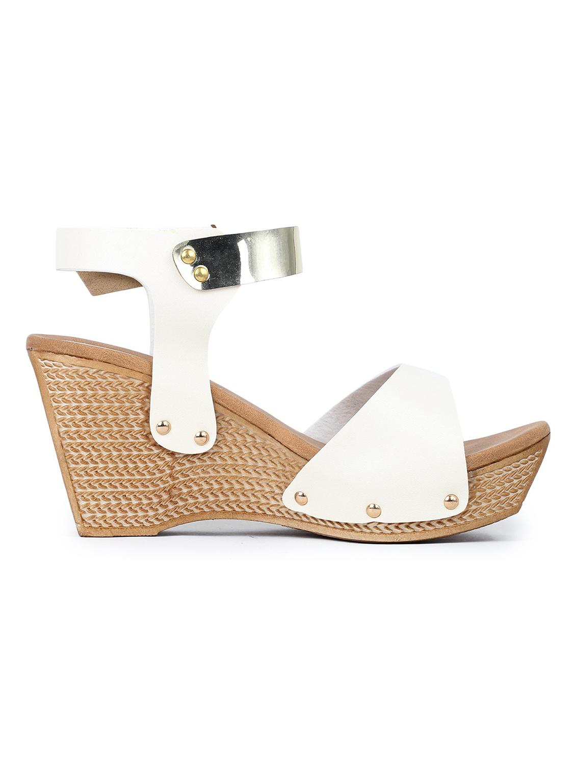 chitkara's trendy collections of wedges sandal for women & girls. - 18375254 - Standard Image - 1