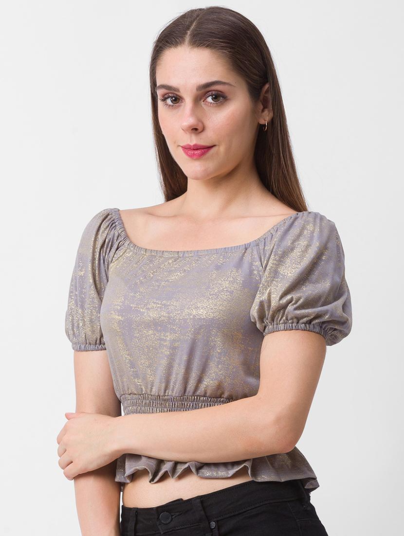 women's ruffle square neck top - 18375950 -  Standard Image - 1