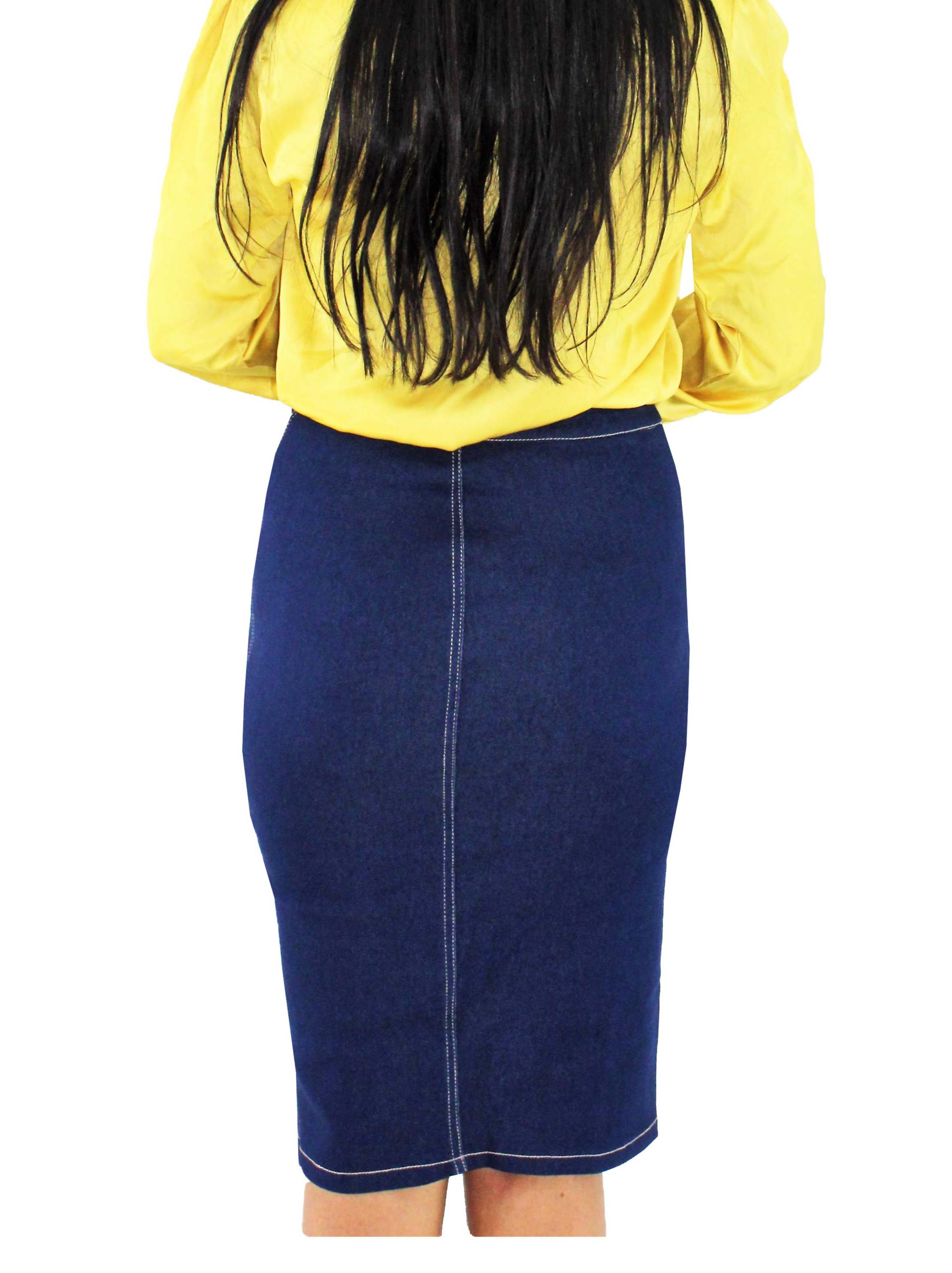dark blue denim skirt   - 18375980 -  Standard Image - 1