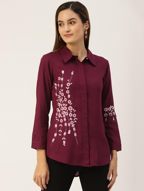 embroidered regular shirt - 18376959 -  Standard Image - 0