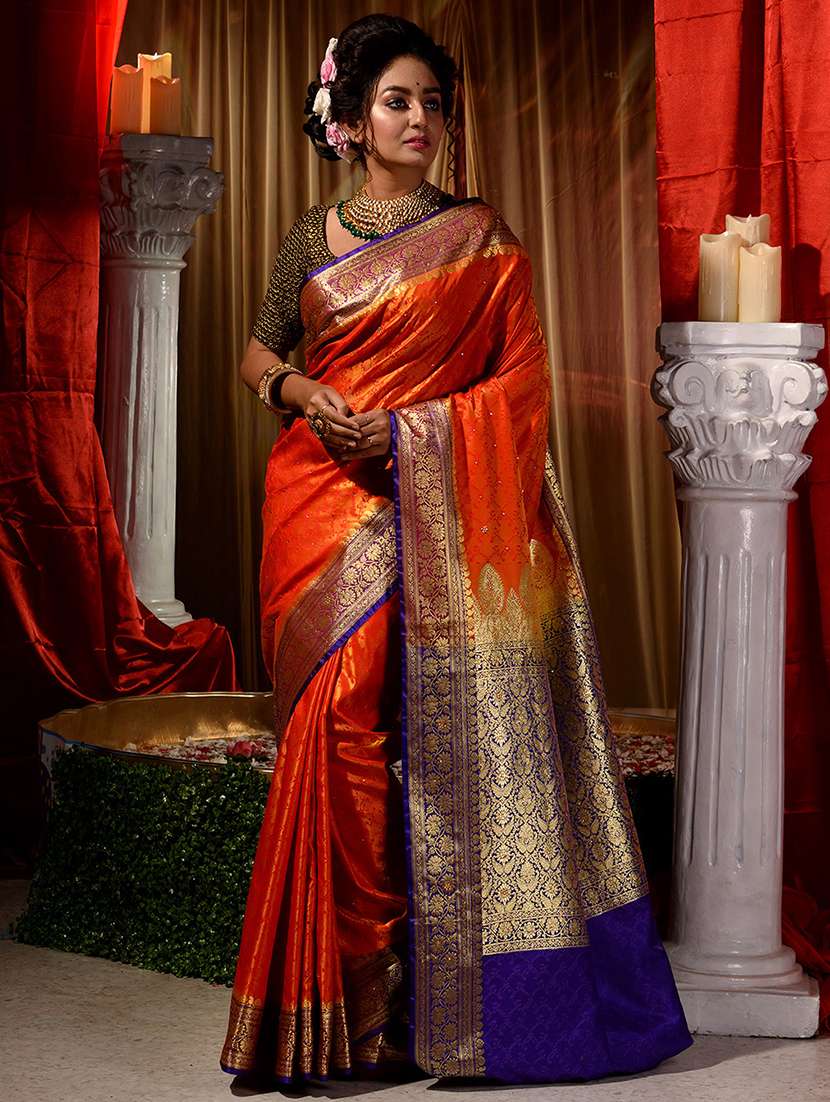 women's banarasi saree with blouse
