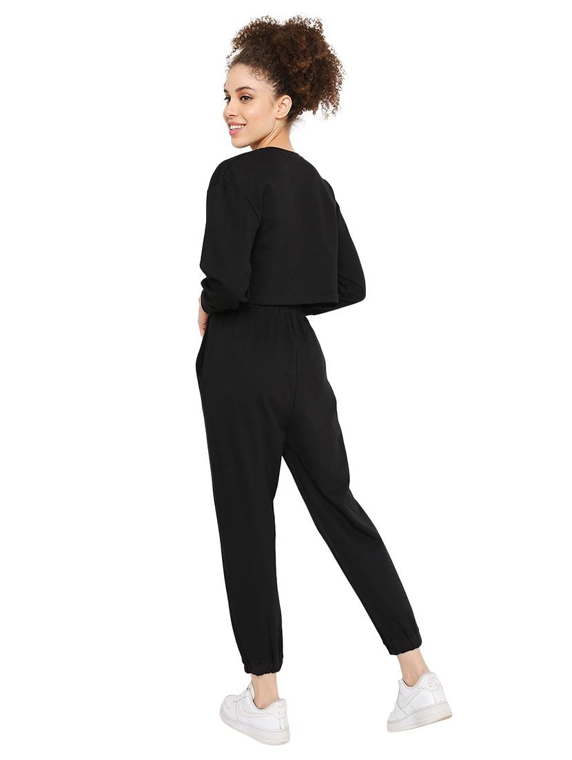 long-sleeved chest-printed active wear set - 18378418 - Standard Image - 1