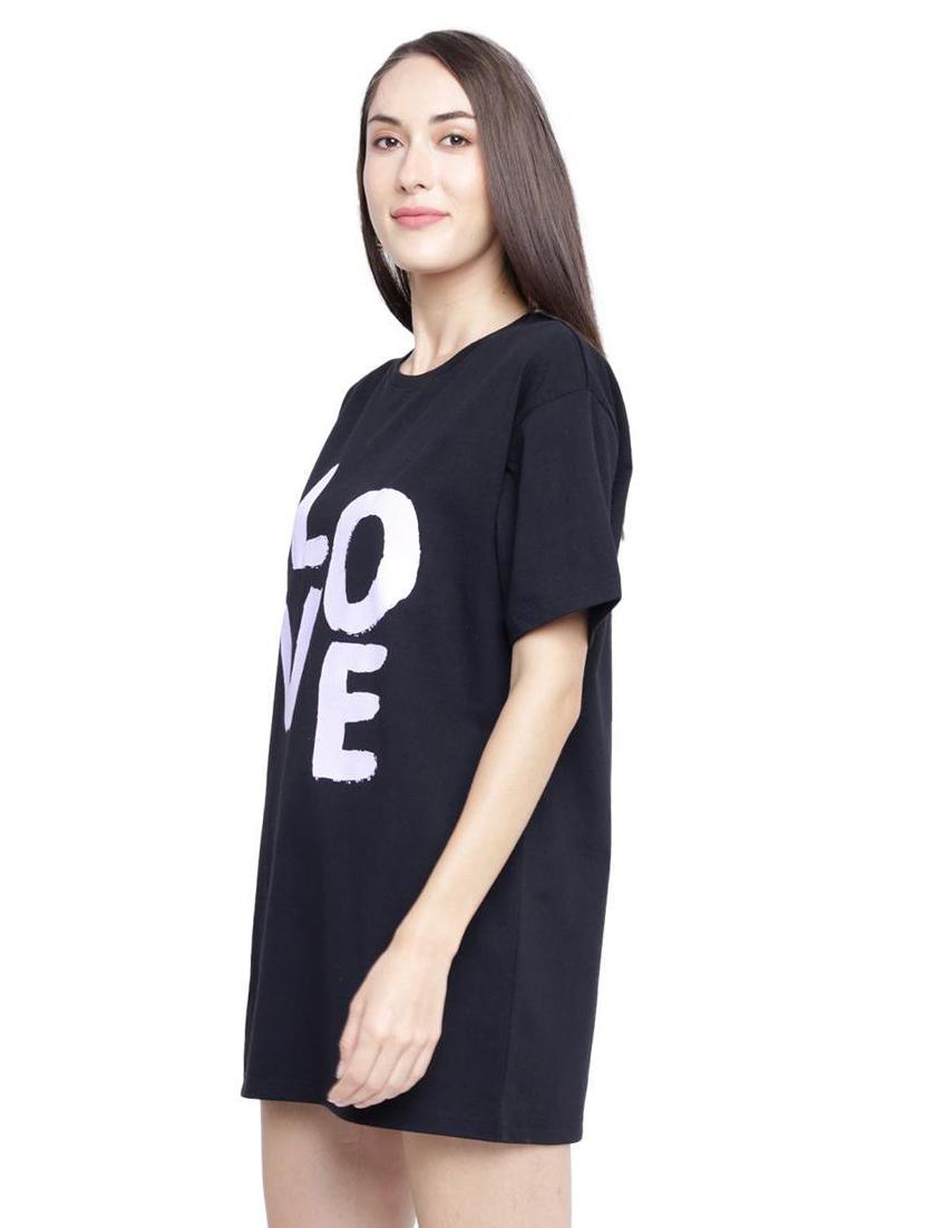 drop shoulder chest-printed regular tee - 18378465 -  Standard Image - 1
