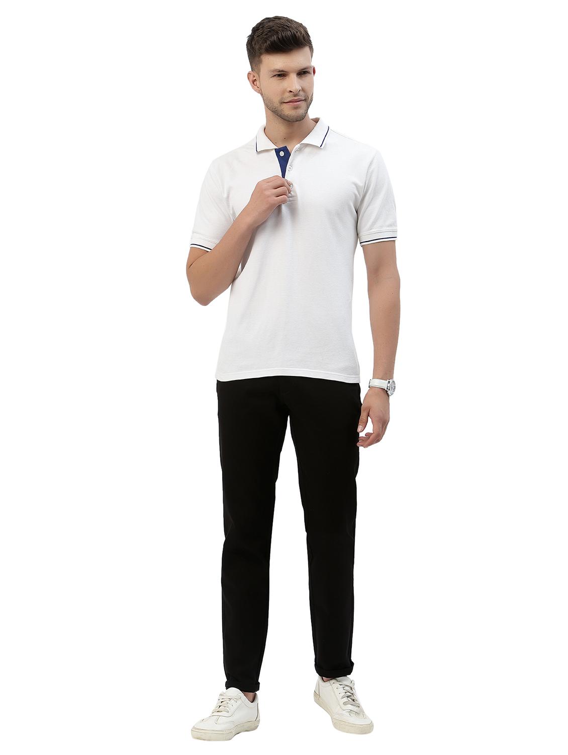 black solid casual trouser - 18378478 - Standard Image - 4