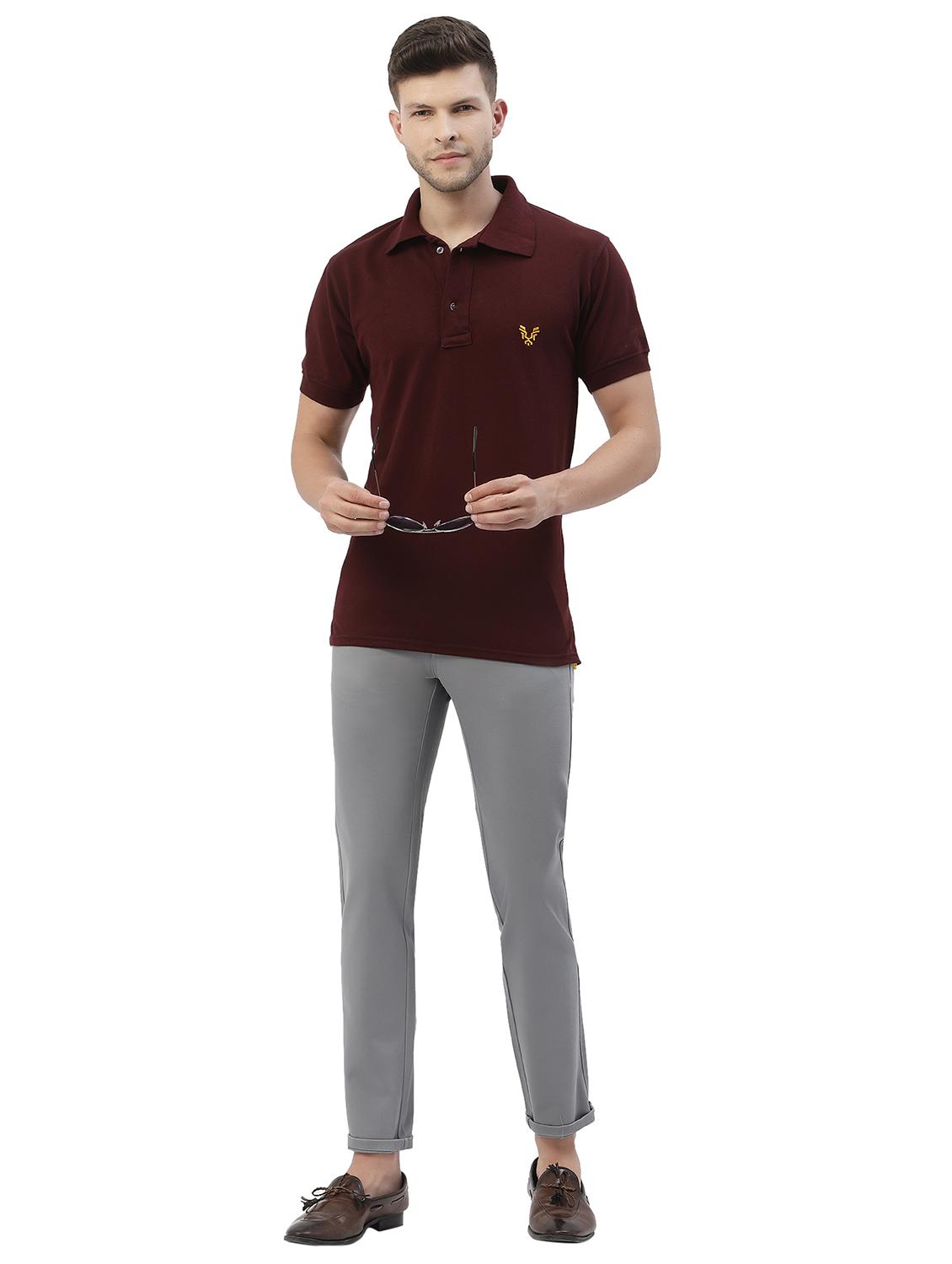 grey solid casual trouser - 18378482 - Standard Image - 4