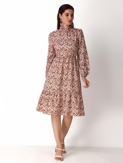 women's tiered dress printed dress - 18378532 - Standard Image - 0