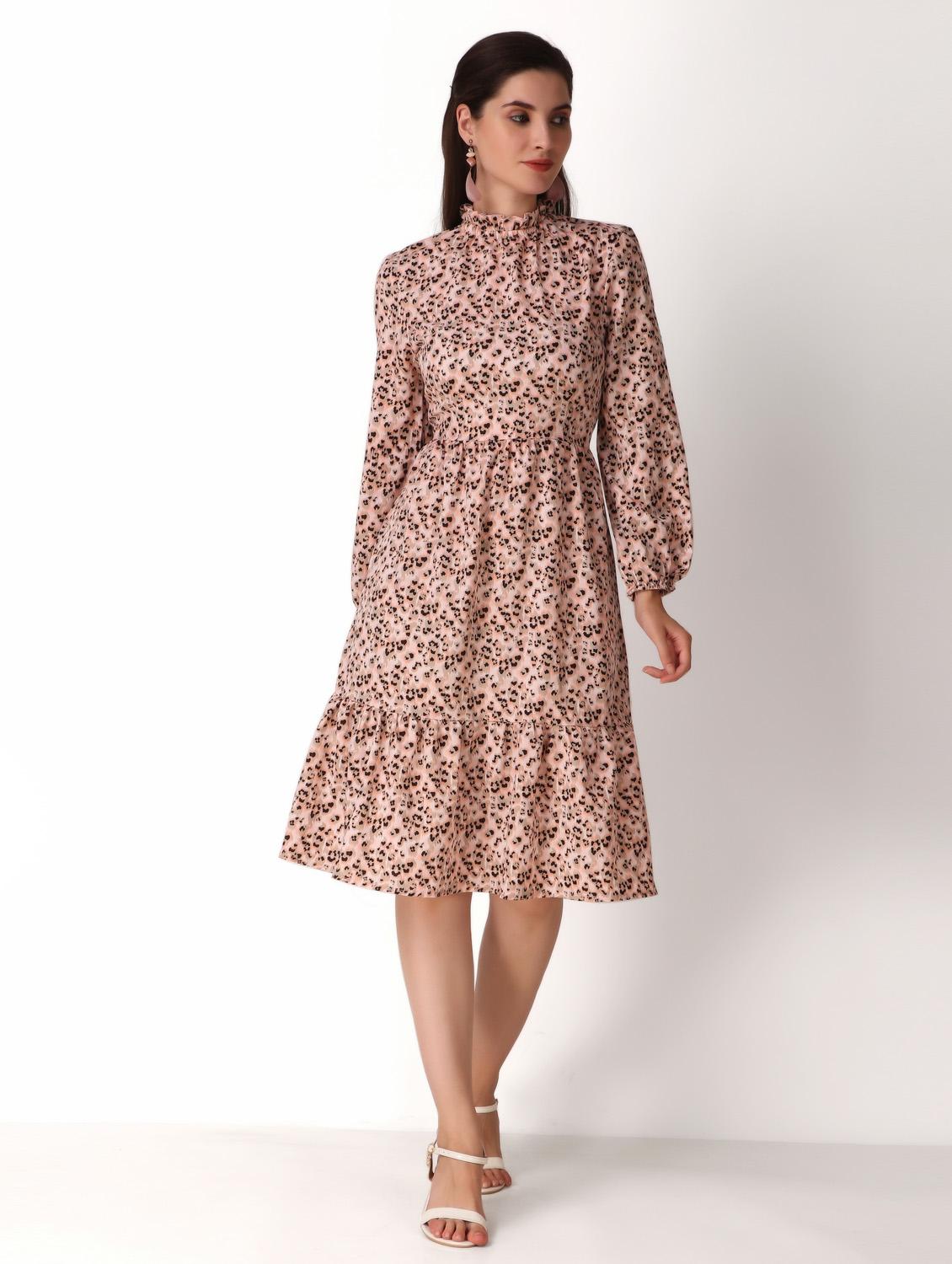 women's tiered dress printed dress - 18378532 - Zoom Image - 0