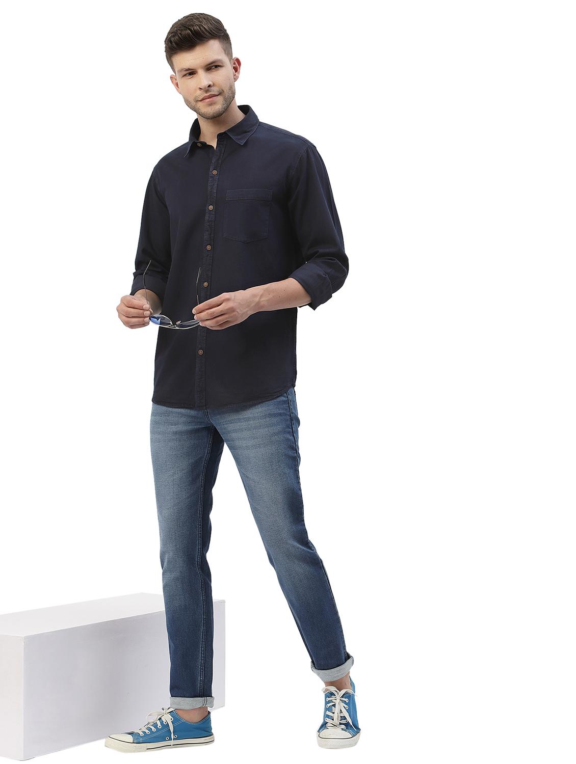 mens solid casual shirt - 18378534 - Standard Image - 4