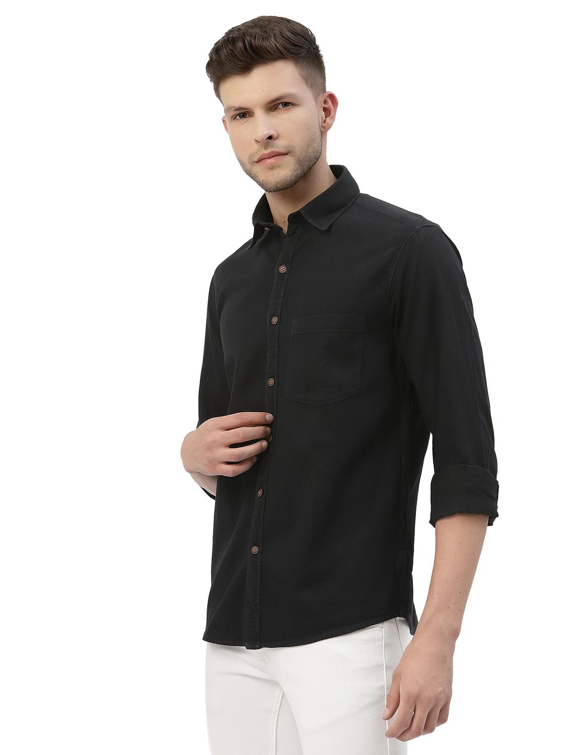 mens solid casual shirt - 18378535 - Standard Image - 1