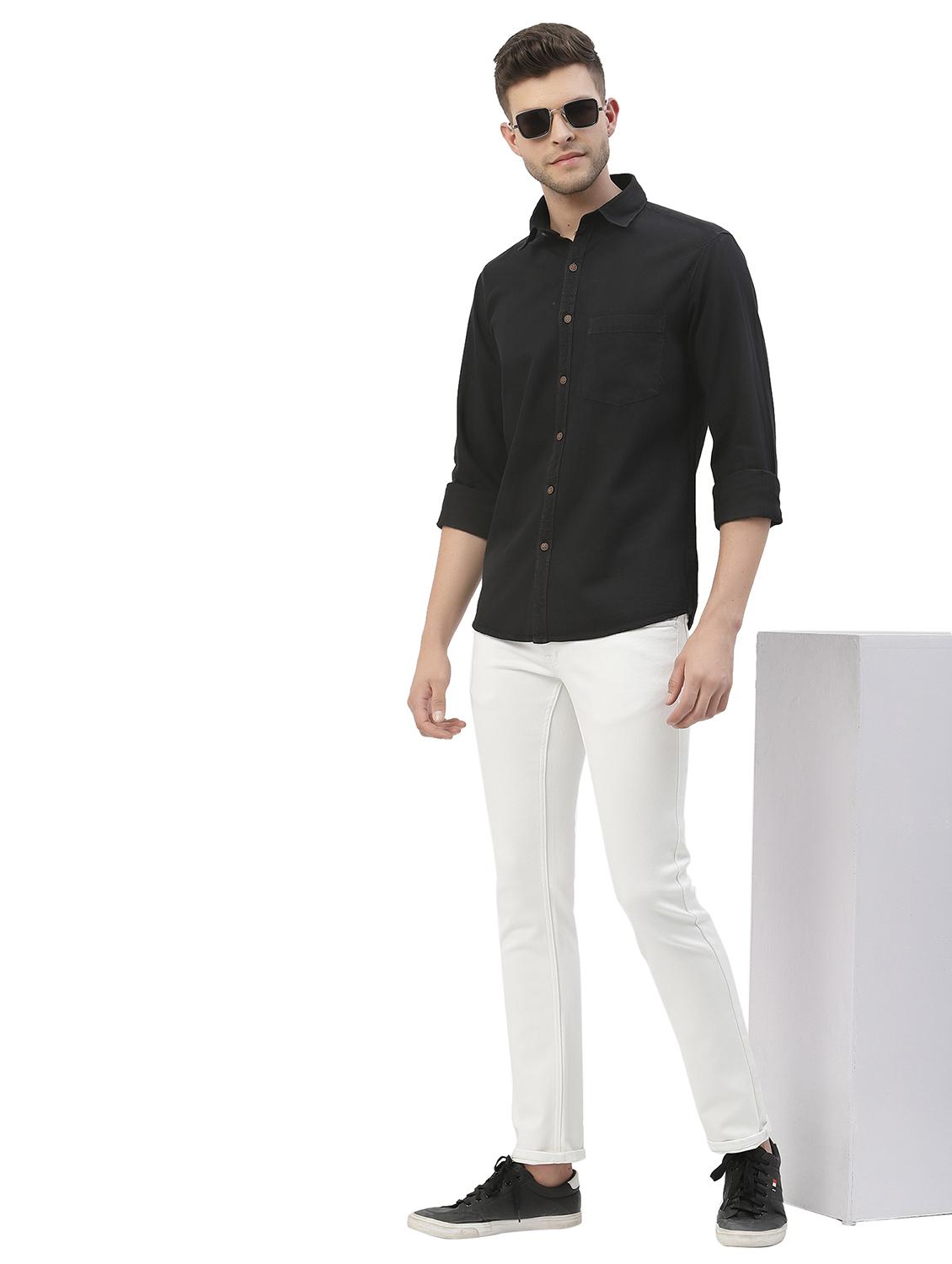mens solid casual shirt - 18378535 - Standard Image - 4