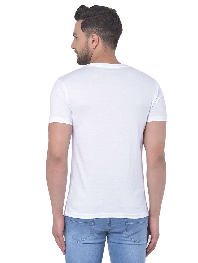 white chest print t-shirt - 18378859 - Standard Image - 1