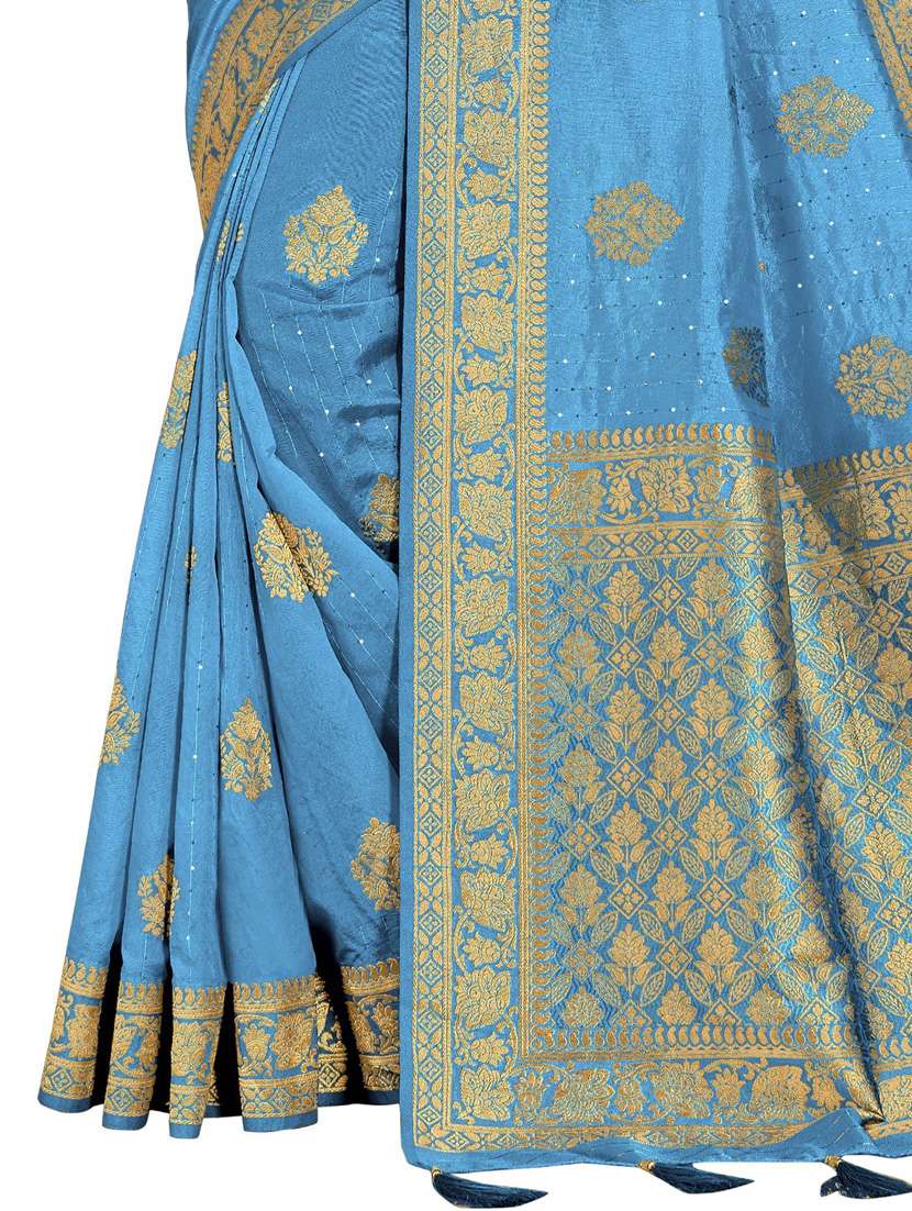 self designed woven saree with blouse - 18379246 -  Standard Image - 1