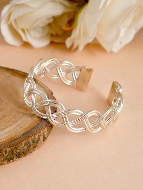 silver brass cuffs bracelet - 18379663 - Standard Image - 0