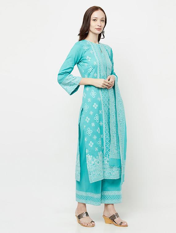 self design unstitched suit set - 18379667 -  Standard Image - 1