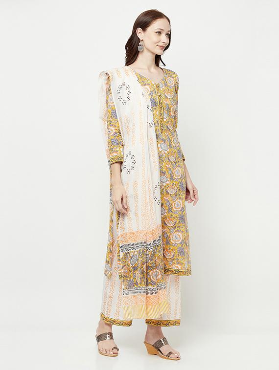 printed unstitched suit set - 18379674 -  Standard Image - 1