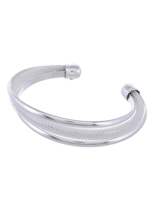 contemporary silver plated adjustable bracelet - 18379702 - Standard Image - 0