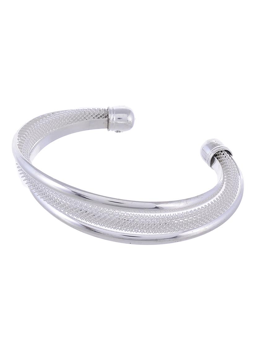 contemporary silver plated adjustable bracelet - 18379702 - Zoom Image - 0