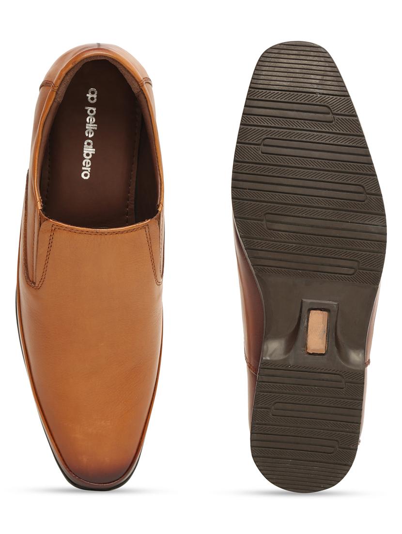 tan leather slip on ons - 18379719 - Standard Image - 4