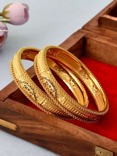  gold plated brass bangles - 18380608 -  Standard Image - 0