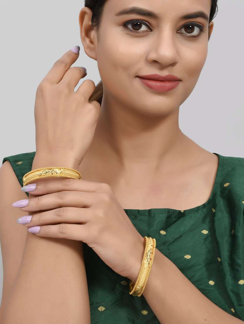  gold plated brass bangles - 18380608 -  Standard Image - 4
