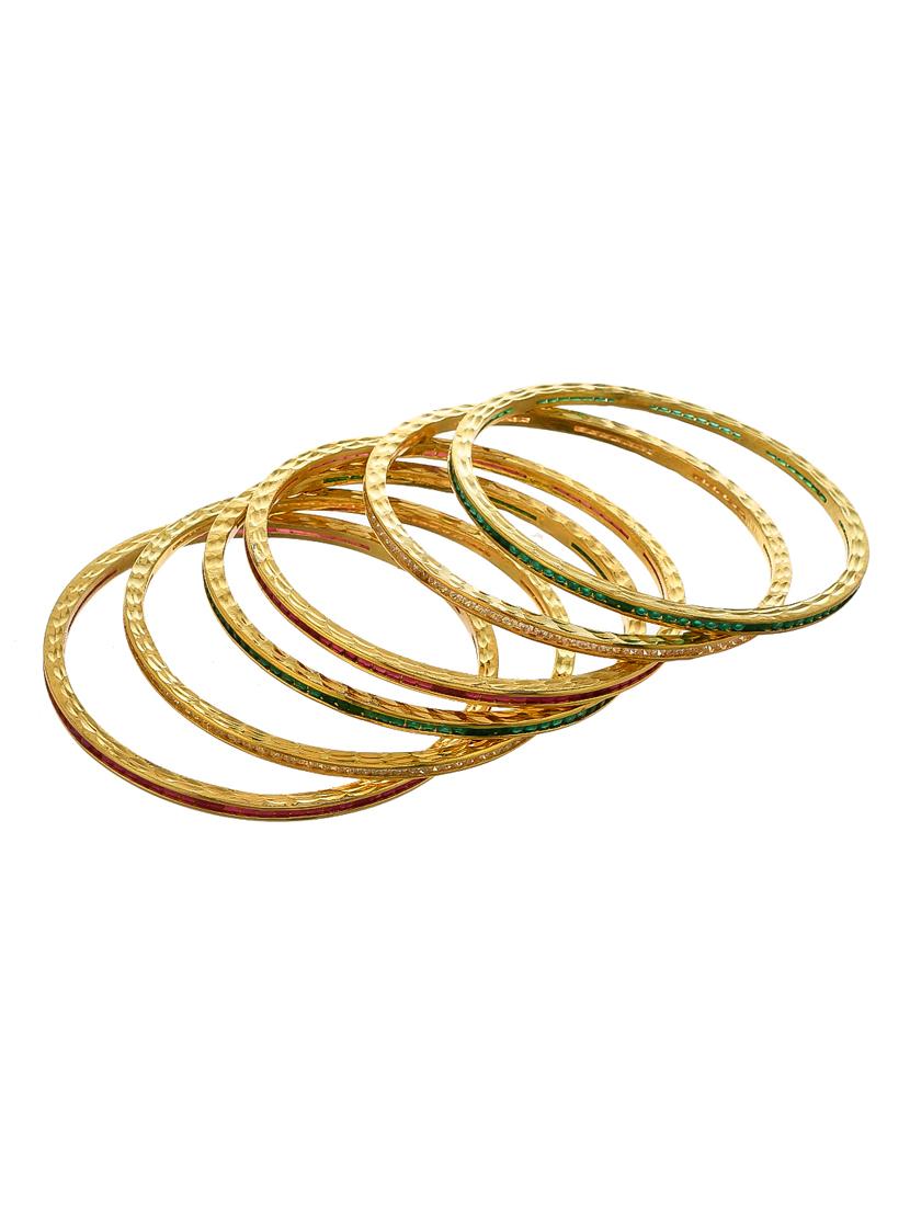 gold plated multicolor ad bangle set - 18380633 -  Standard Image - 1