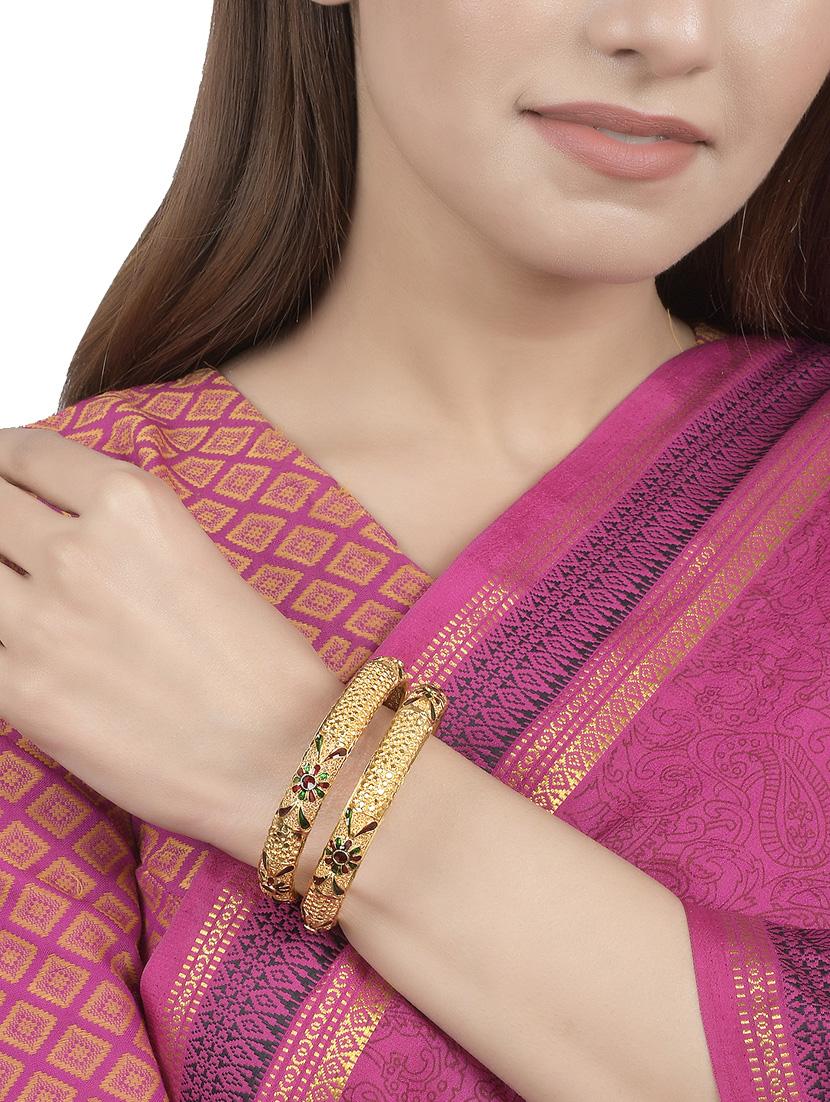 gold brass bangle - 18380789 - Standard Image - 4