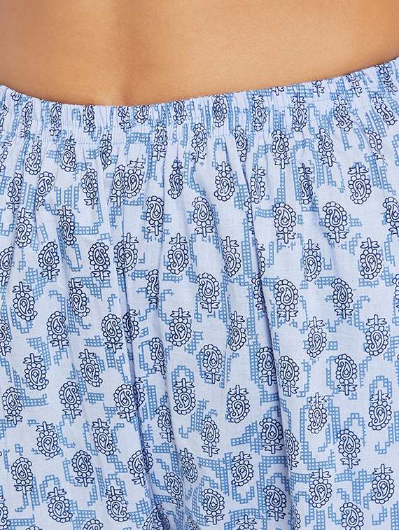 round neck printed nightwear pajama set  - 18380980 -  Standard Image - 4