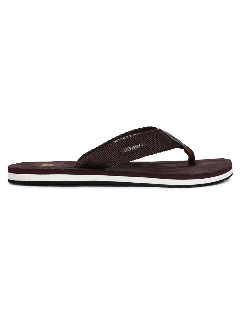 brown pvc slip on flip flops - 18381231 -  Standard Image - 1