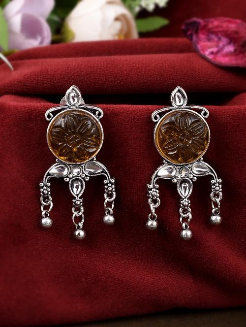 silver brass studs earring - 18381349 - Standard Image - 0