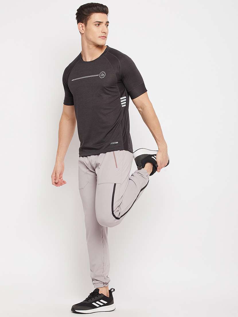 grey chest-printed t-shirt - 18381401 -  Standard Image - 4