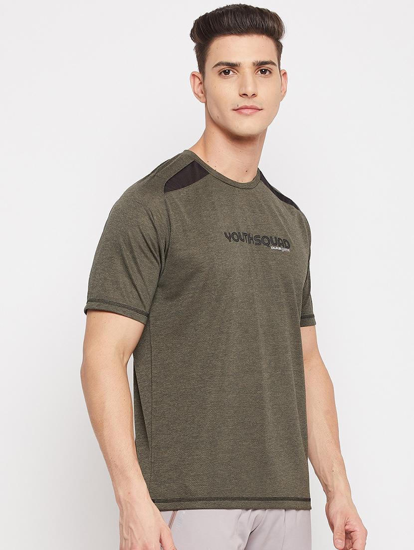green chest-printed t-shirt - 18381404 -  Standard Image - 1