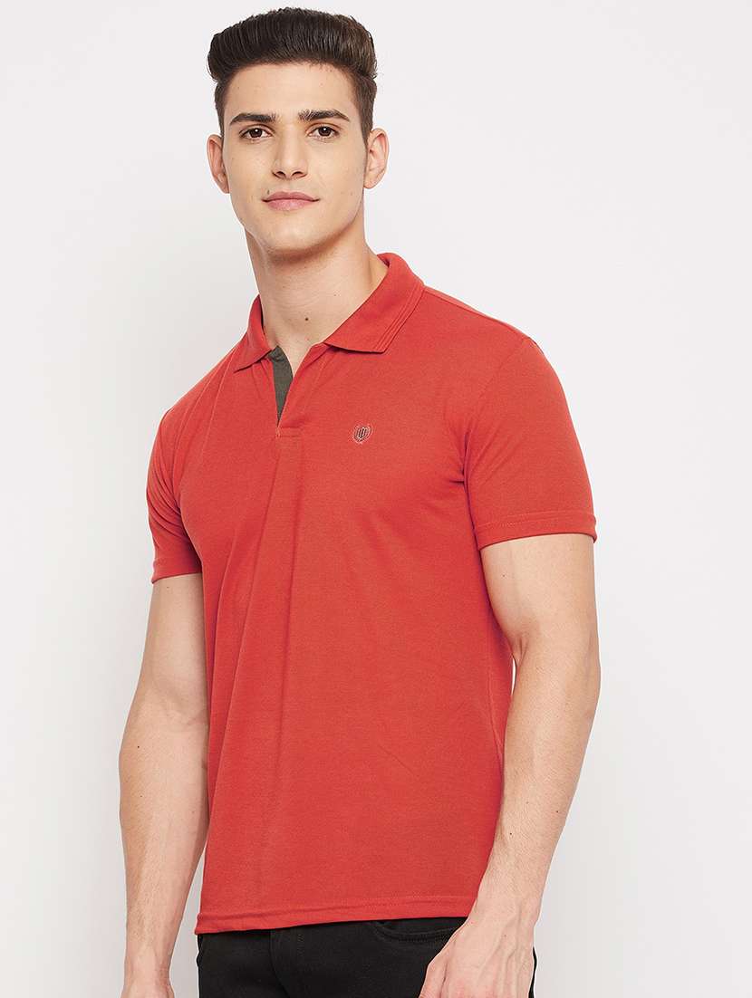 men solids polo neck t-shirts - 18381426 - Standard Image - 1