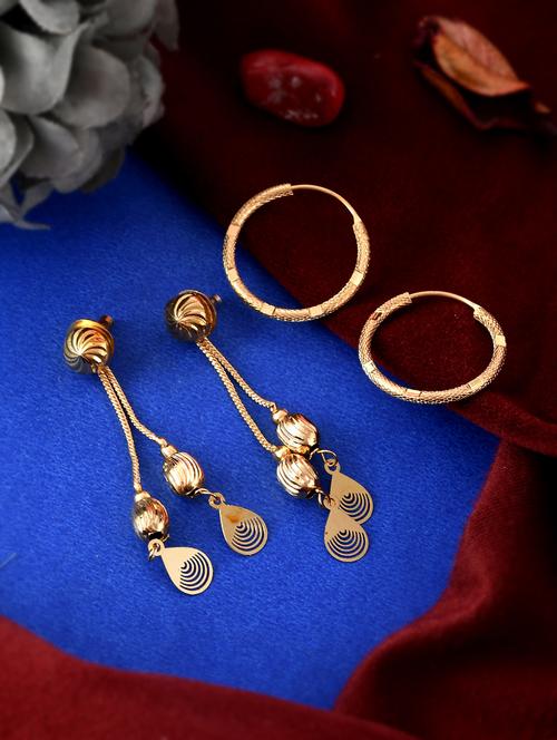 gold brass hoop earring - 18381717 -  Standard Image - 0