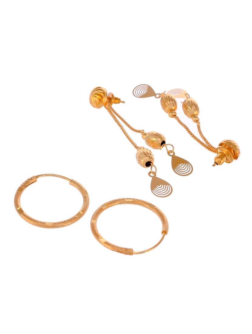 gold brass hoop earring - 18381717 -  Standard Image - 1