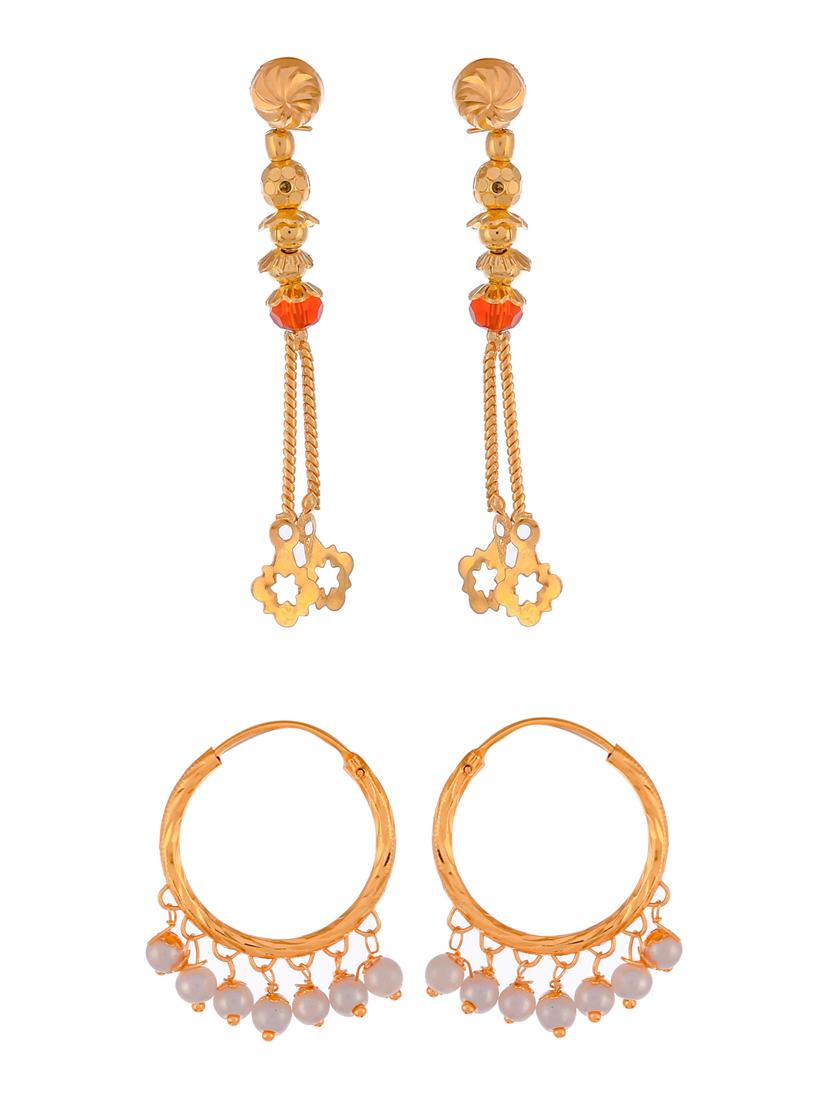gold brass balli earring - 18381718 - Standard Image - 1