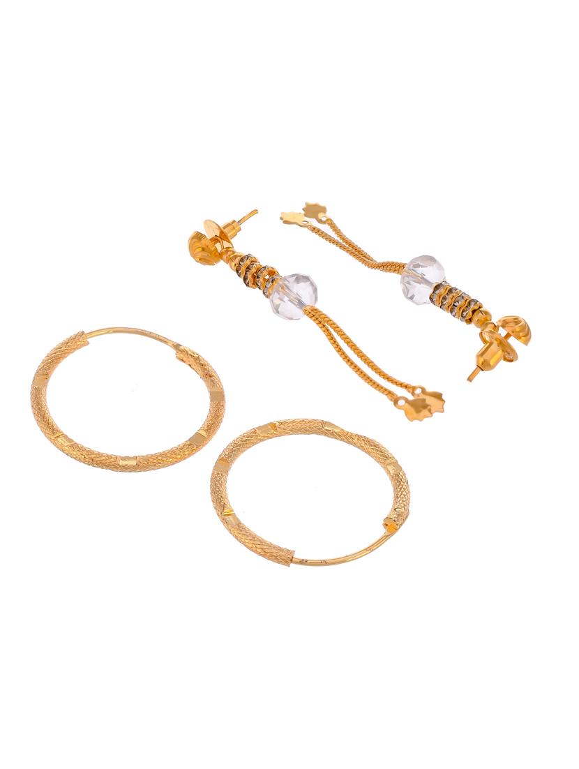 gold brass hoop earring - 18381720 - Standard Image - 1