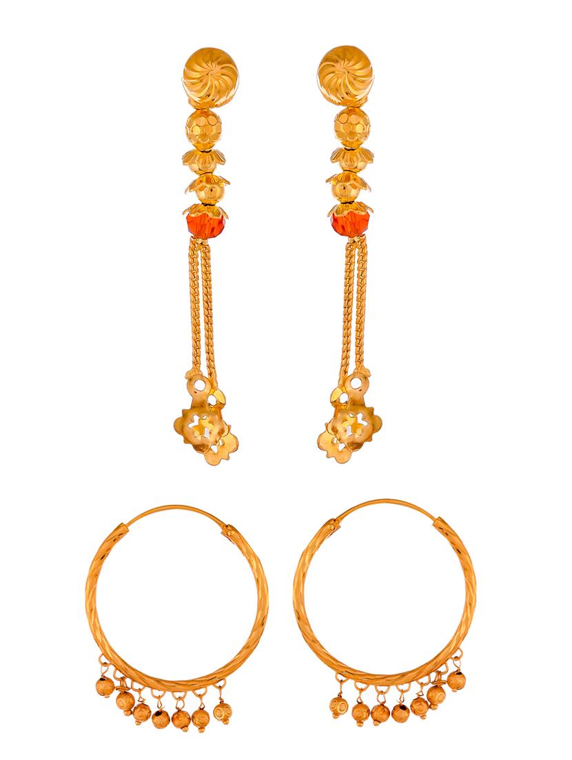 gold brass balli earring - 18381721 - Standard Image - 1
