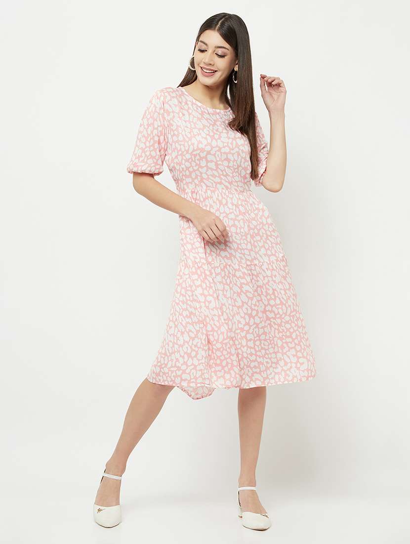 women's fit & flare printed dress - 18381885 -  Standard Image - 4
