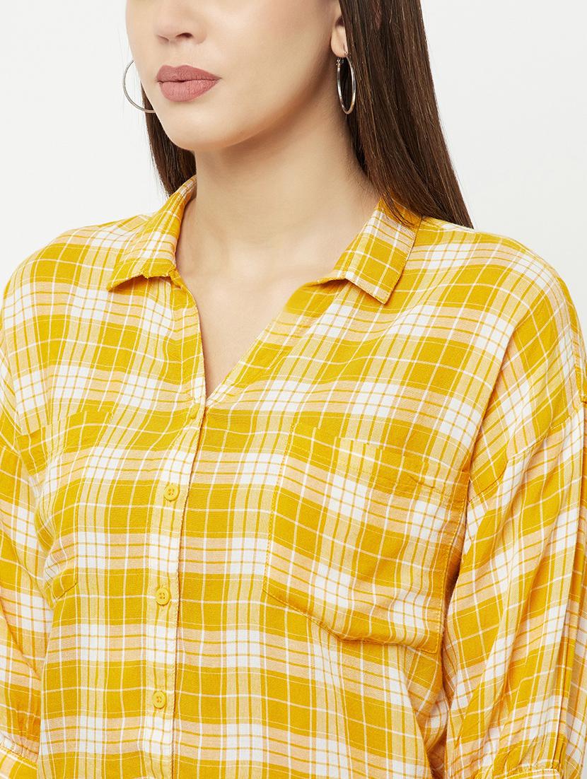 three fourth sleeved checkered regular shirt - 18381956 - Standard Image - 6
