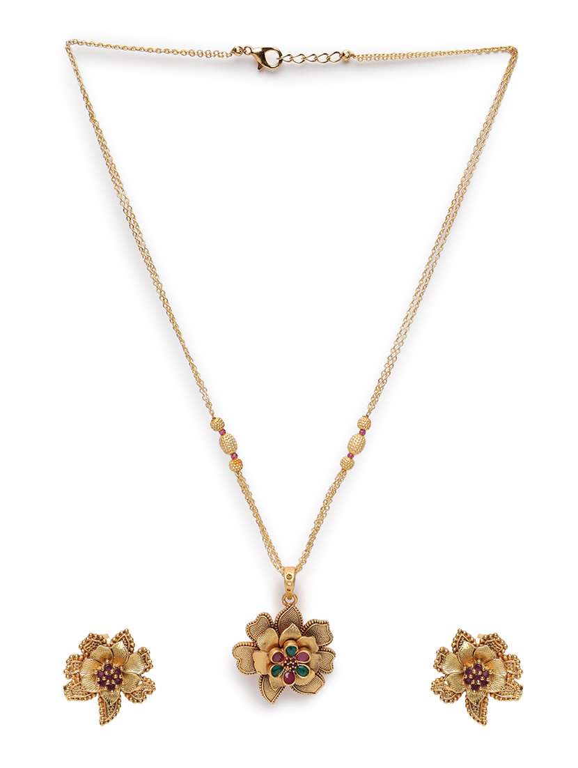 purple brass chain necklace - 18382441 -  Standard Image - 1