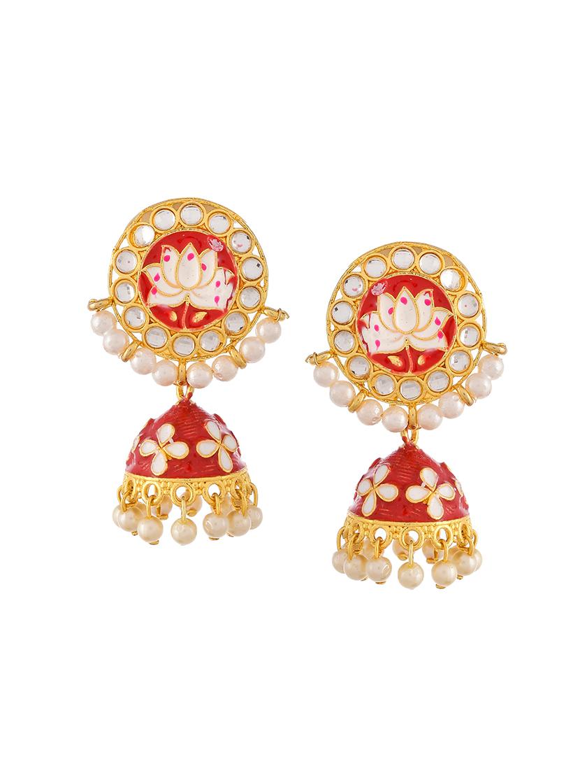 gold brass drop earring - 18382589 -  Standard Image - 1