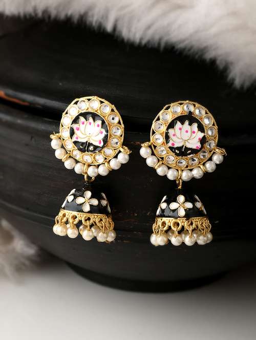 black brass drop earring - 18382590 -  Standard Image - 0