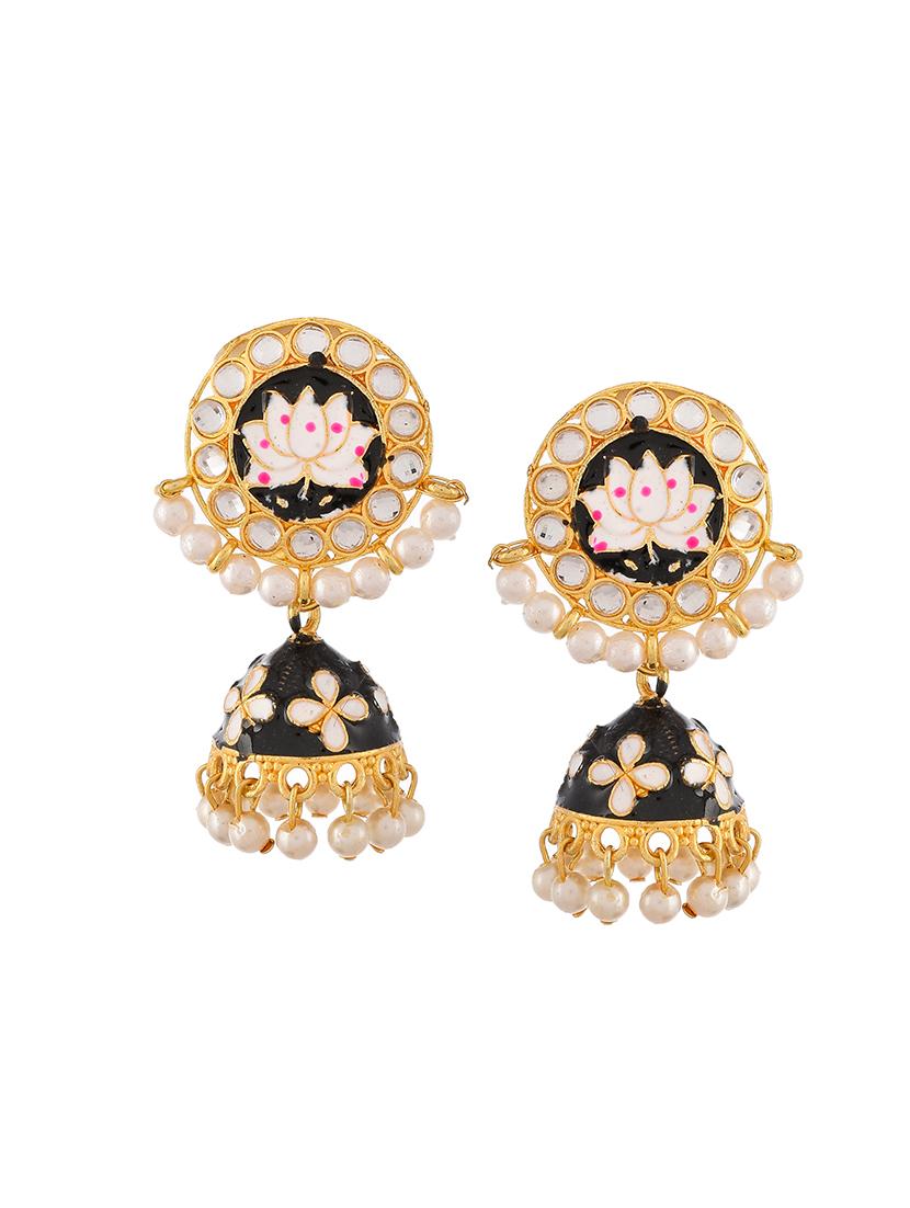 black brass drop earring - 18382590 -  Standard Image - 1