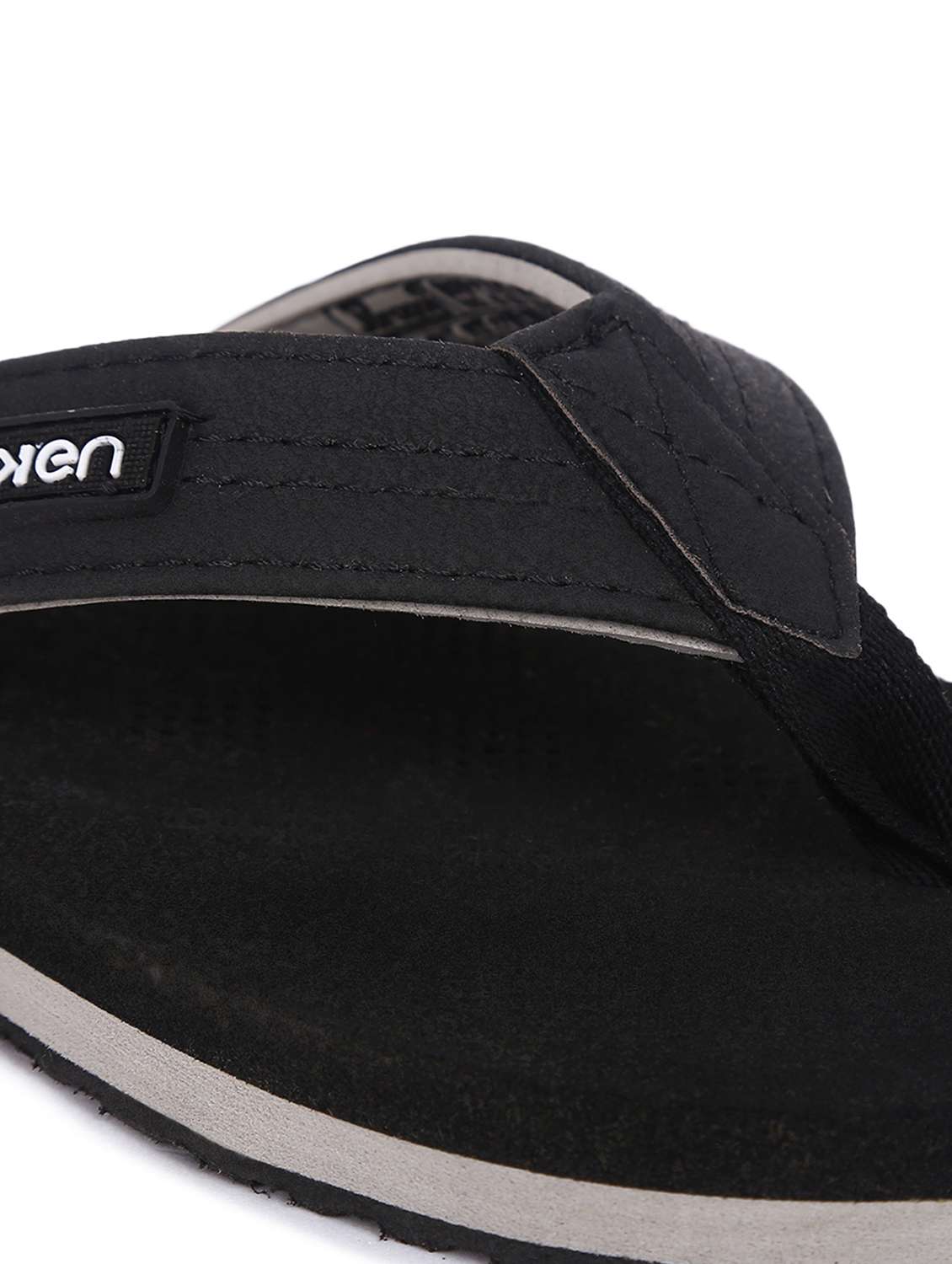 black pvc slip on flip flops - 18382693 -  Standard Image - 4