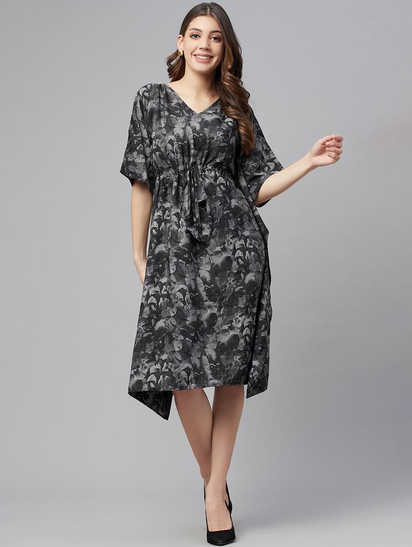 women's fit & flare abstract dress - 18382722 - Standard Image - 1