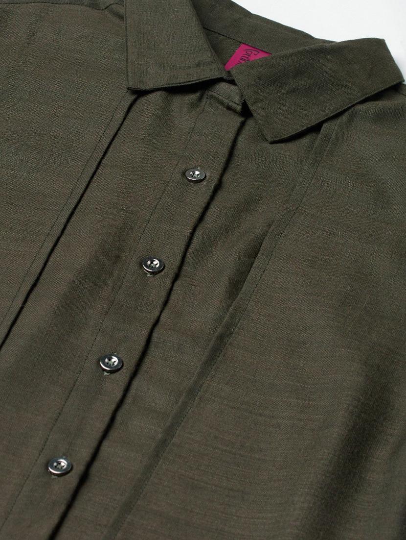 button up solid top and trouser set - 18382728 - Standard Image - 4