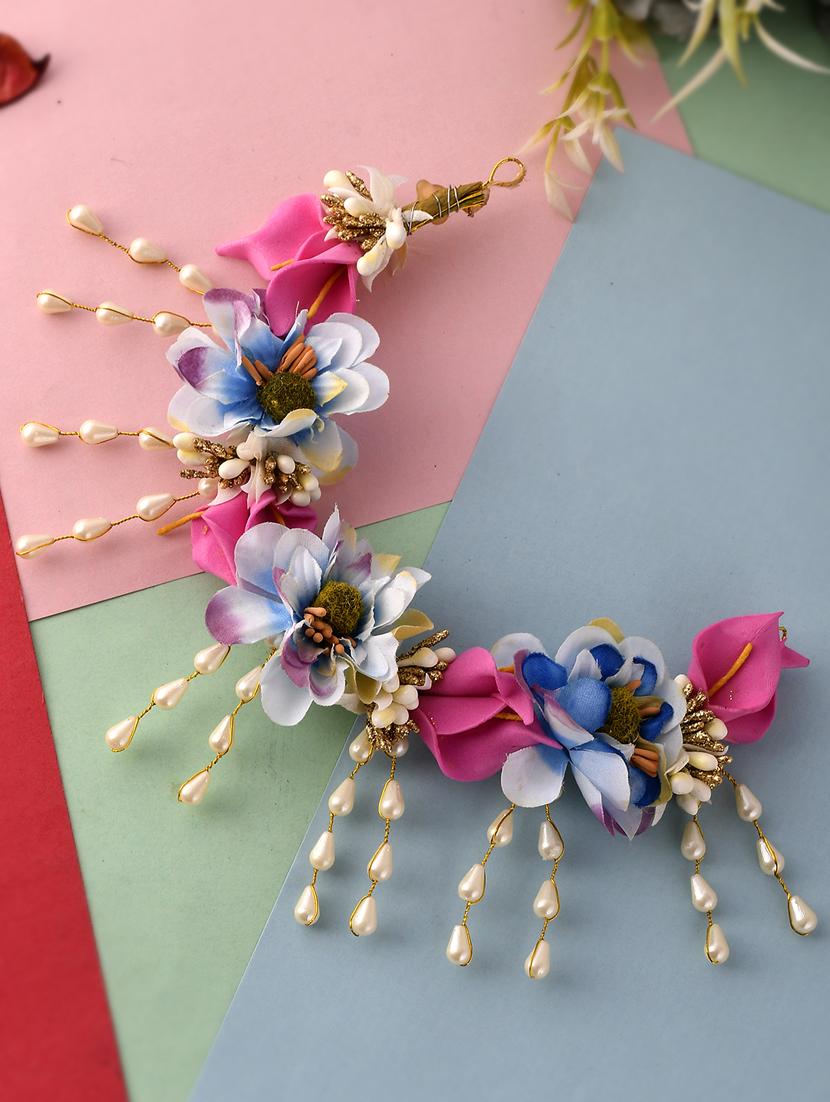 women pink colored embellished hair accessory set - 18382864 - Zoom Image - 0
