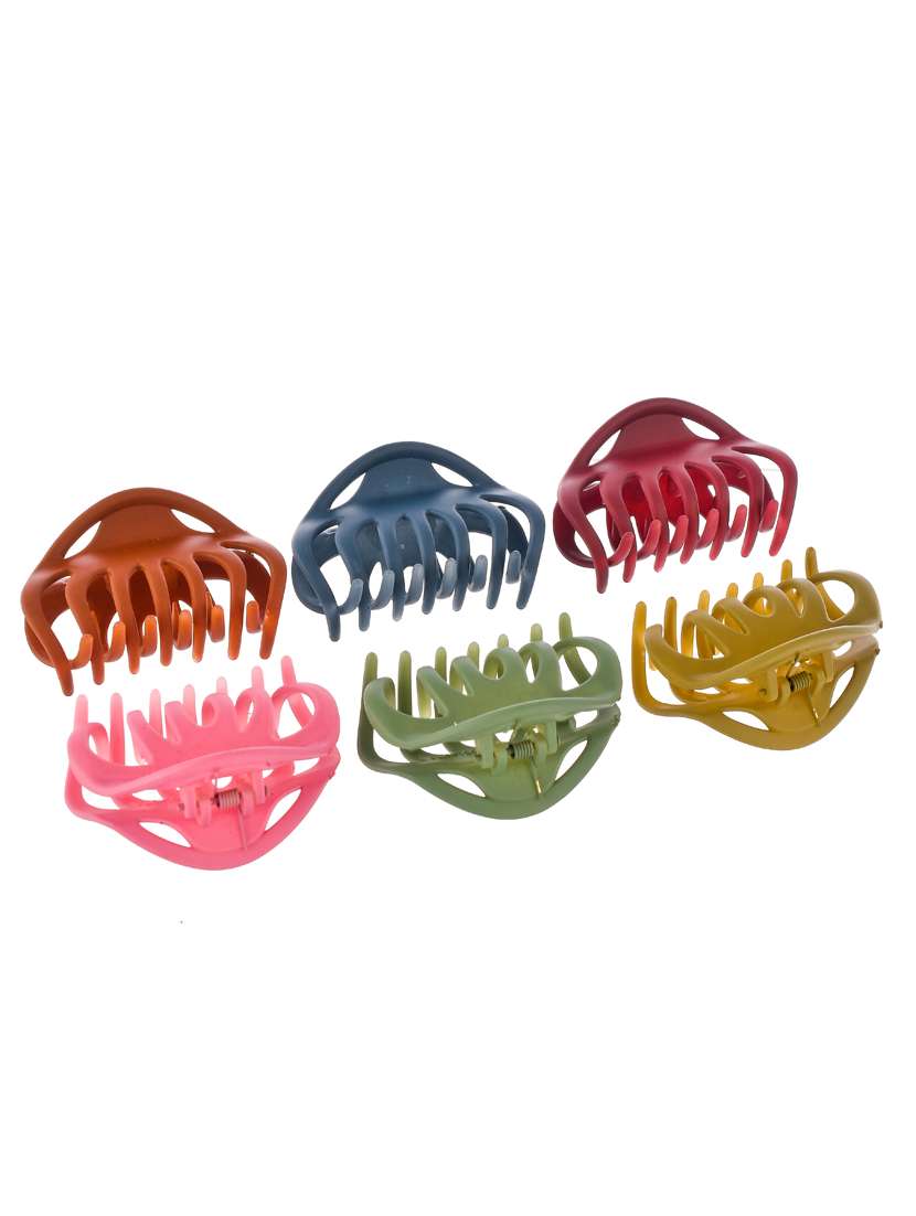 set of 6 multi colored claw clips - 18382995 -  Standard Image - 1