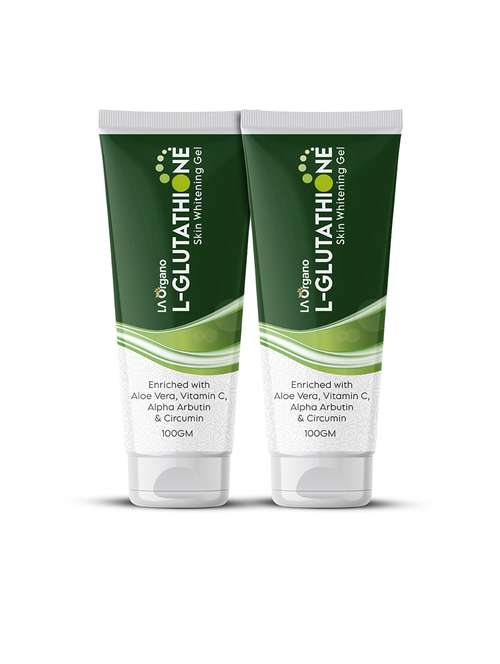 la organo l- glutathione gel for skin whitening & brightening enrich with vitamin c (pack of 2) 200g