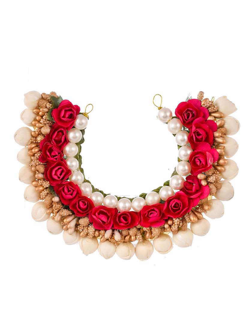 red & gold toned embellished hair accessory set - 18384409 -  Standard Image - 1